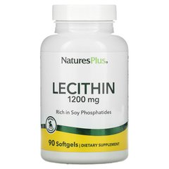 Nature's Plus, Лецитин, 1200 мг, 90 мягких таблеток (NAP-04160), фото