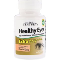 Вітаміни для очей, 21st Century Health Care, 50 таблеток (CEN-27453), фото