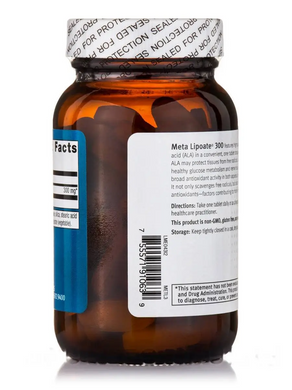 Metagenics, Альфа-ліпоєва кислота, Meta Lipoate 300, 60 таблеток (MET-91063), фото