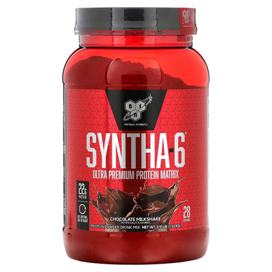 BSN, Syntha-6, Ultra Premium Protein Matrix, білкова матриця ультрапреміальної якості, шоколадний молочний коктейль, 1320 г (BSN-00620), фото