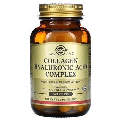 Solgar, Комплекс колагену та гіалуронової кислоти, 30 таблеток (SOL-01417), фото