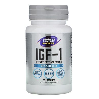 Інсуліноподібний фактор ІФР-1, IGF-1, Now Foods, 30 льодяників, (NOW-03202), фото