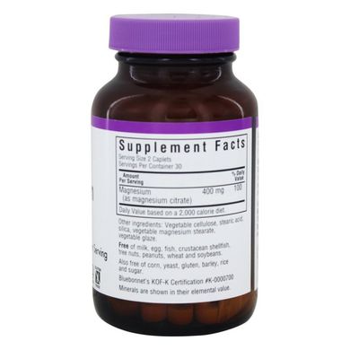 Bluebonnet Nutrition, Цитрат магнію, 200 мг, 60 капсул (BLB-00729), фото