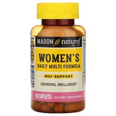 Мультіформула для жінок, Women's Daily Multi Formula, Mason Natural, 90 капсул (MAV-16459), фото