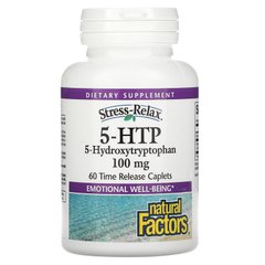 Natural Factors, 5-гідрокситриптофан, 100 мг, 60 капсул з уповільненим вивільненням (NFS-02829), фото