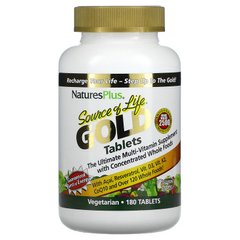 Nature's Plus, Source Of Life Gold Tablets, мультивитаминная добавка, 180 таблеток (NAP-30712), фото