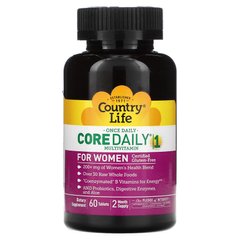 Country Life, Мультивитамины Core Daily-1 для женщин, 60 таблеток (CLF-08192), фото