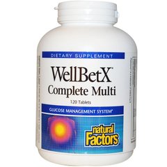 Витамины (WellBetX), Natural Factors, 120 таблеток (NFS-03555), фото