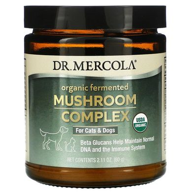 Dr. Mercola, органический ферментированный комплекс с грибами, для кошек и собак, 60 г (MCL-01514), фото