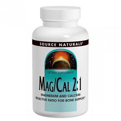 Магній Кальцій 2: 1, Source Naturals, 370 мг, 180 капсул (SNS-02061), фото