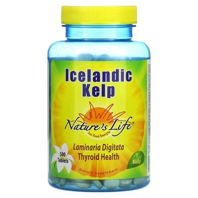 Nature's Life, ісландські бурі водорості, 500 таблеток (NLI-00231), фото