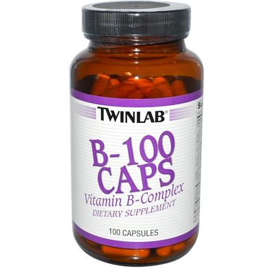 Витамин В комплекс, B-100, Twinlab, 100 капсул, (TWL-00613), фото