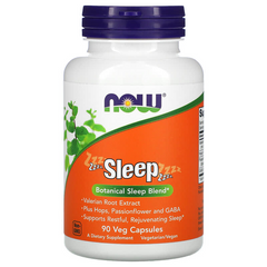 NOW Foods, Sleep, рослинна суміш для сну, 90 рослинних капсул (NOW-04768), фото
