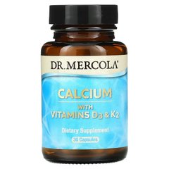 Dr. Mercola, Кальцій з вітамінами D3&K2, 30 капсул (MCL-01994), фото