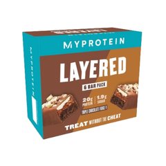 Myprotein, Layered, потрійна шоколадна помадка, 12x60 г (MPT-17737), фото