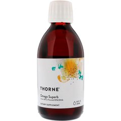 Thorne Research, Omega Superb, добавка с омега кислотами, со вкусом лимона и ягод, 1140 мг, 250 мл (THR-00428), фото
