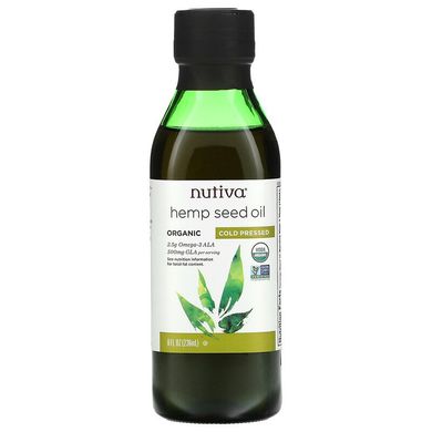 Nutiva, органічне масло насіння конопель, холодного віджиму, 236 мл (NUT-10000), фото