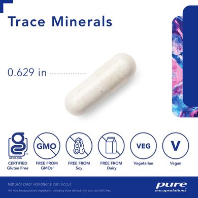Pure Encapsulations, Трасуючі мінерали, Trace Minerals, 60 капсул (PE-01628), фото