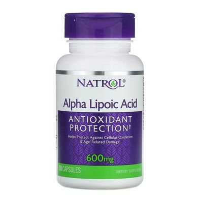 Natrol, Альфа-ліпоєва кислота, 600 мг, 30 капсул (NTL-04472), фото