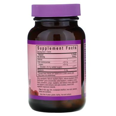 Bluebonnet Nutrition, EarthSweet, мелатонін, натуральний малиновий смак, 3 мг, 120 жувальних таблеток (BLB-00994), фото