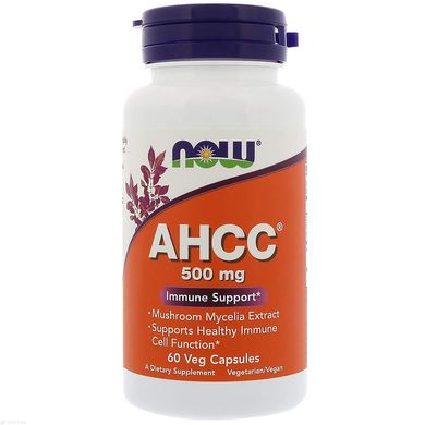 Укрепление иммунитета AHCC, Immune Support, Now Foods, 500 мг, 60 капсул, (NOW-03032), фото