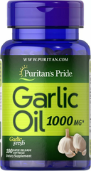 Часникова олія, Garlic Oil, Puritan's Pride, 1000 мг, 100 гелевих капсул (PTP-12970), фото