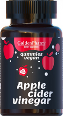 Golden Pharm, Яблочный уксус, 60 веганских мармеладных конфет (GLF-47126), фото