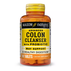 Очищение и детокс с пробиотиком, Advanced Colon Cleanser With Probiotic, Mason Natural, 90 таблеток (MAV-15439), фото