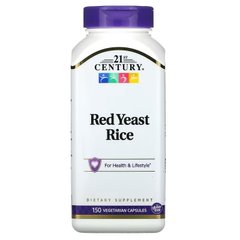21st Century, красный ферментированный рис, 150 вегетарианских капсул (CEN-22908), фото