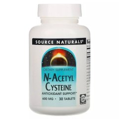 Source Naturals, N-ацетил-L-цистеин, 600 мг, 30 таблеток (SNS-00849), фото