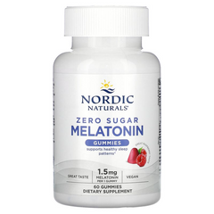 Nordic Naturals, Жувальні таблетки з мелатонином, малина, 1,5 мг, 60 жувальних таблеток (NOR-30188), фото
