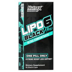 Nutrex Research, LIPO-6 Black для женщин, ультраконцентрат, 60 черных капсул (NRX-00072), фото