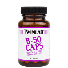 Витамин В-50 комплекс, Vitamin B-Complex, Twinlab, 50 капсул, (TWL-00610), фото