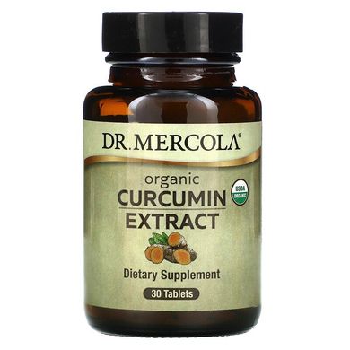 Dr. Mercola, Куркумин органічний екстракт, Organic Curcumin Extract, 30 таблеток (MCL-03352), фото