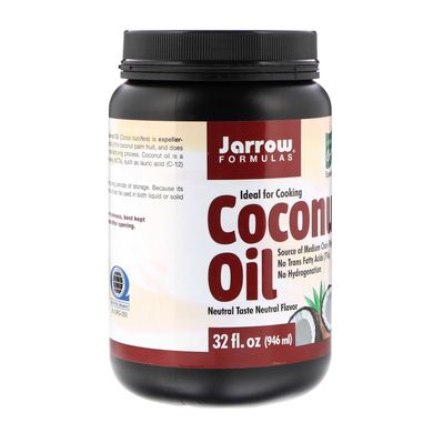 Jarrow Formulas, органическое кокосовое масло, отжатое шнековым прессом, 946 мл (JRW-16048), фото