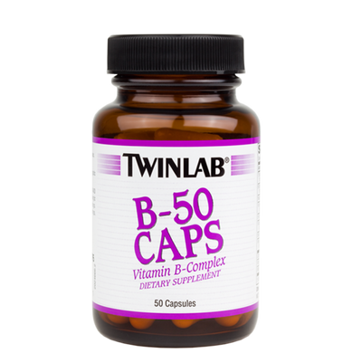 Вітамін В-50 комплекс, Vitamin B-Complex, Twinlab, 50 капсул, (TWL-00610), фото