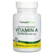 Nature's Plus, водно-диспергируемый витамин А, 10 000 МЕ (3 000 мкг), 90 таблеток (NAP-00981)