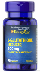Глутатион, L-Glutathione, Puritan's Pride, 30 капсул (PTP-17970), фото