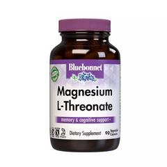 L-Треонат Магния, Magnesium L-Threonate, Bluebonnet Nutrition, 90 вегетарианских капсул (BLB-00750), фото