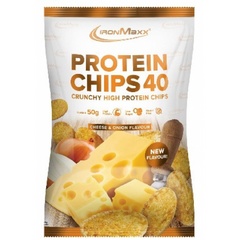 IronMaxx, Protein Chips 40, сир та цибуля, 50 г (819513), фото