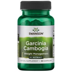 Гарцинія камбоджійська, Garcinia Cambogia 5: 1 Extract, Swanson, 80 мг, 60 капсул (SWV-11578), фото