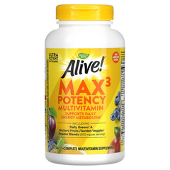 Nature's Way, Alive! Max3 Daily, мультивитаминный комплекс, без добавления железа, 180 таблеток (NWY-14932), фото