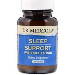 Помощь при бессоннице с мелатонином, Sleep Support with Melatonin, Dr. Mercola, 30 таблеток (MCL-03147), фото