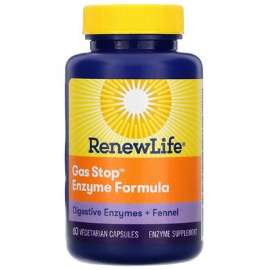 Renew Life, Gas Stop Enzyme Formula, 60 вегетарианские капсулы (REN-53489), фото