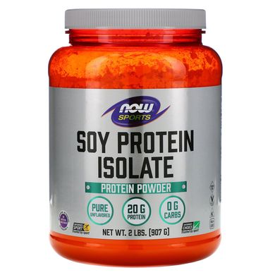 Now Foods, Sports, изолят соевого белка, с нейтральным вкусом, 907 г (NOW-02152), фото