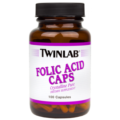 Фолиевая кислота, Folic Acid, Twinlab, 800 мкг, 100 капсул, (TWL-00621), фото