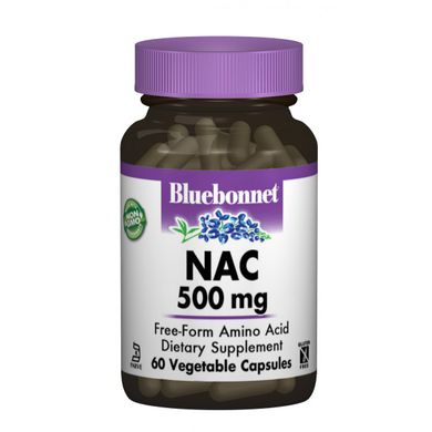 NAC (N-ацетил-L-цистеин) 500мг, Bluebonnet Nutrition, 60 гелевых капсул (BLB-00064), фото