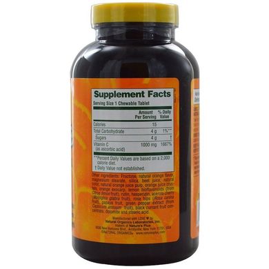 Nature's Plus, Вітамін С, Orange Juice Vitamin C, 1000 мг, 60 жувальних таблеток (NAP-02468), фото