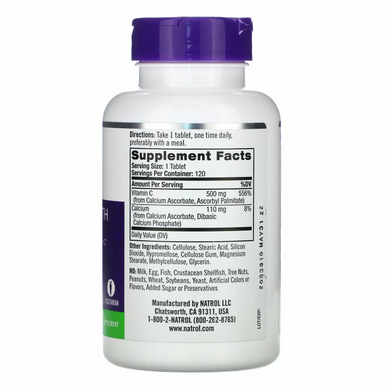 Natrol, Easy-C, 500 мг, 120 таблеток (NTL-07762), фото