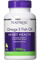 Рыбий жир Omega-3, Natrol, 1000 мг, 90 мягких таблеток (NTL-00928), фото
